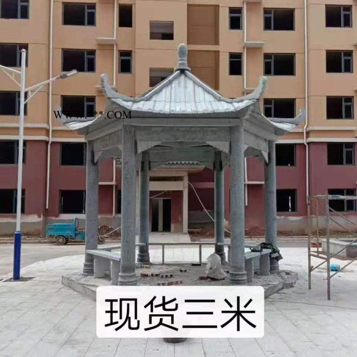 河北轩盛 别墅花园  花岗岩大理石   防腐木亭子 石材凉亭  各种材质 支持定制 小区防腐木凉亭图5