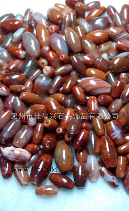 南红玛瑙 凉山料南红战国红 红焰红满肉 **大小桶珠图2