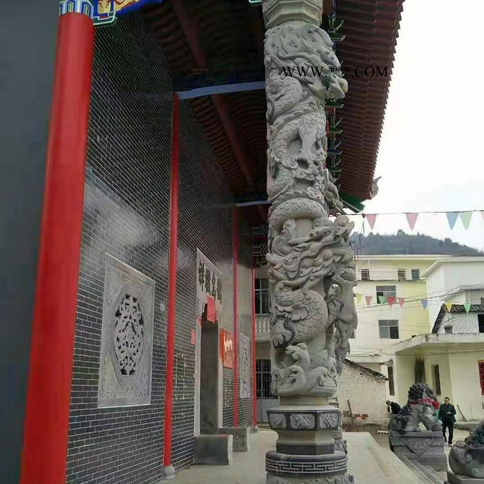 大理石龙柱  古代仿古石雕龙柱 大理石文化柱厂家报价 来电定制图6