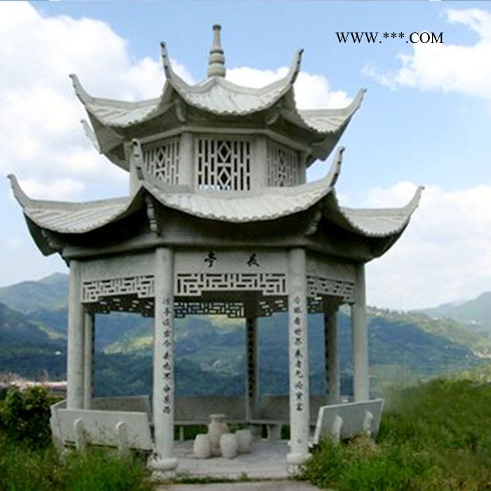 星博石业 青石凉亭大理石凉亭欧式凉亭园林四角亭等欢迎质询图3