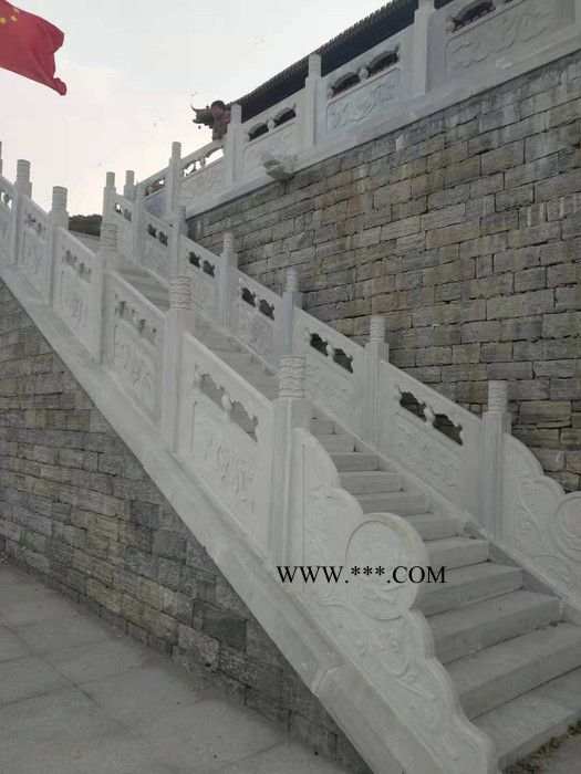 奇宝 石雕栏杆 汉白玉石栏杆 石雕栏板 浮雕大理石栏杆 石材护栏图7