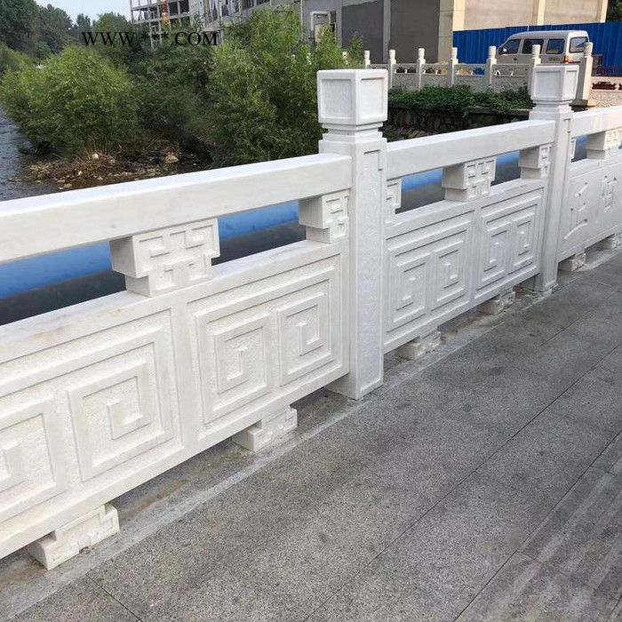 奇宝 石雕栏杆 汉白玉石栏杆 石雕栏板 浮雕大理石栏杆 石材护栏图4