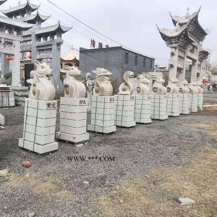 大理石麒麟 公园动物石雕 动物石雕厂家图3