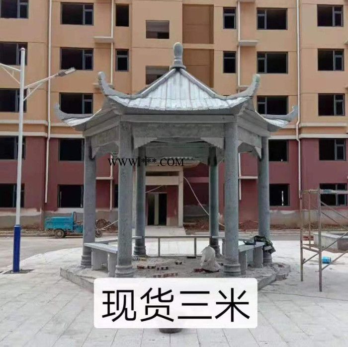 002 河北轩盛 别墅花园  花岗岩大理石   防腐木亭子 石材凉亭  各种材质 支持定制 小区防腐木凉亭图6