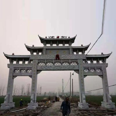 花岗岩石牌坊 大理石石牌坊 大型石牌坊厂家供应