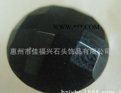 产地货源 AAA级天然黑玛瑙圆形双龟面戒面 10mm高品质外贸订单图2