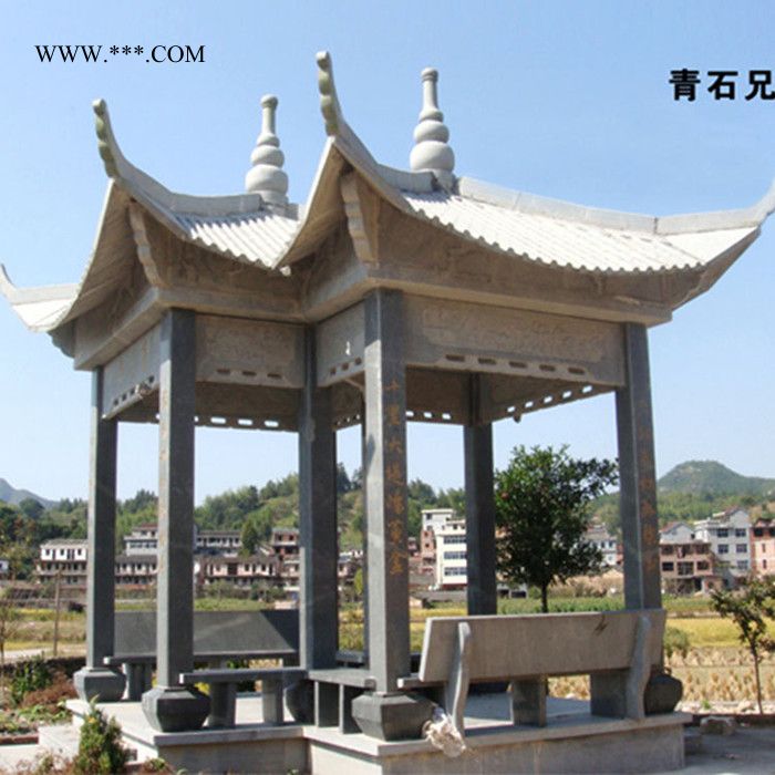 星博石业 六角石亭子 大理石石凉亭 售卖石亭子图7