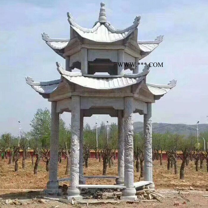 星博石业 六角石亭子 大理石石凉亭 售卖石亭子图4