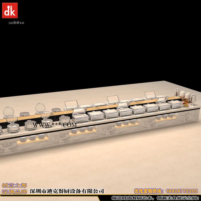 长方形不锈钢框架 大理石酒店单位布菲台 来图定制自助餐台打餐台图2