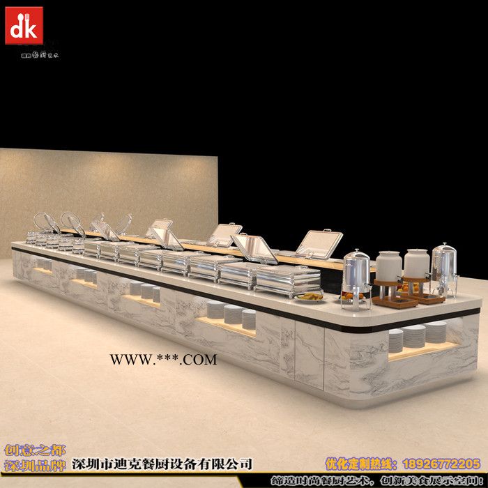 长方形不锈钢框架 大理石酒店单位布菲台 来图定制自助餐台打餐台图4
