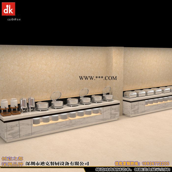 长方形不锈钢框架 大理石酒店单位布菲台 来图定制自助餐台打餐台图5