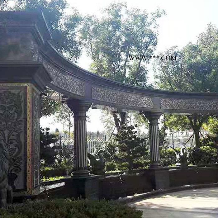 星博石业 厂家定做花岗岩四角亭青石六角亭大理石乘凉亭庭院凉亭单层四角亭图6