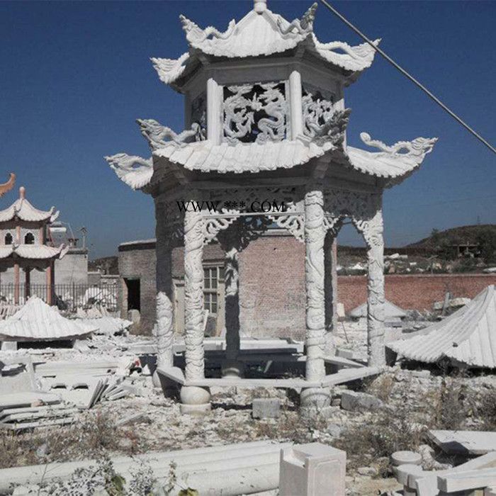 星博石业 厂家定做花岗岩四角亭青石六角亭大理石乘凉亭庭院凉亭单层四角亭图4