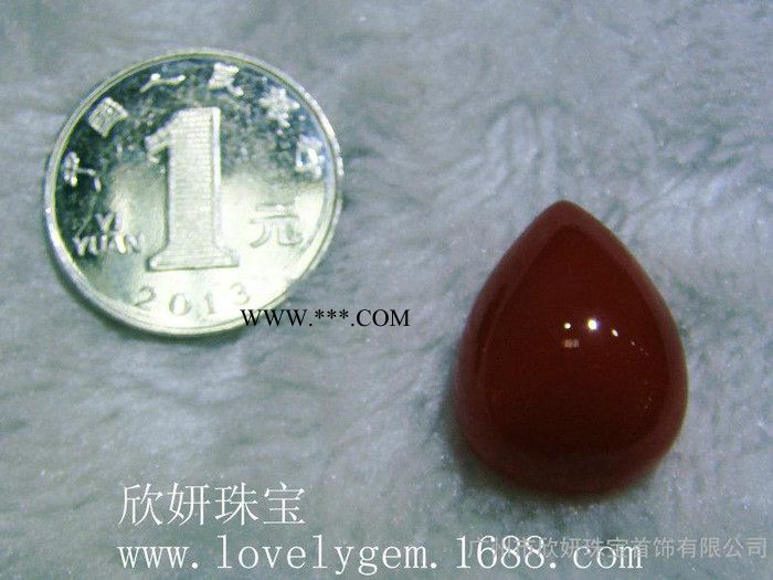 天然南红玛瑙** 云南保山南红玛瑙裸石成品水滴吊坠戒面图3