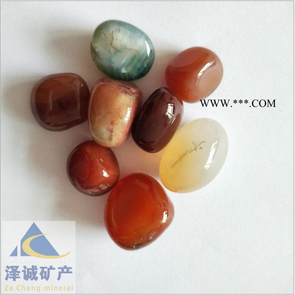 五彩石子抛光雨花石 玛瑙石 鹅卵石批发 景观石 规格齐全 举图4