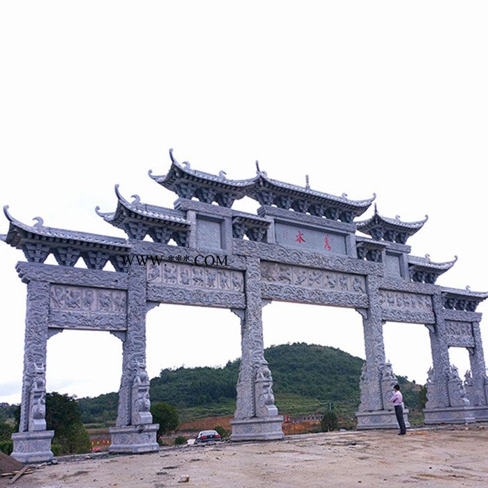 星博石业 石雕牌坊石雕牌楼大理石牌坊花岗岩牌坊特大石牌坊等接单图8