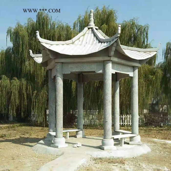 大理石石亭子  休闲石雕石凉亭 休息长亭 样式齐全图5
