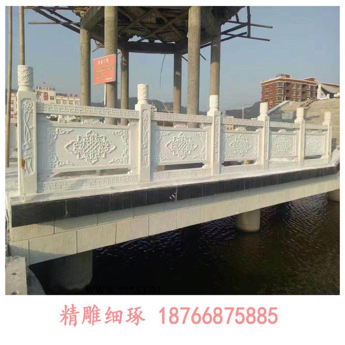 忆石宏石业 供应公园石雕栏杆 花岗岩栏杆 大理石石雕护栏雕塑图5