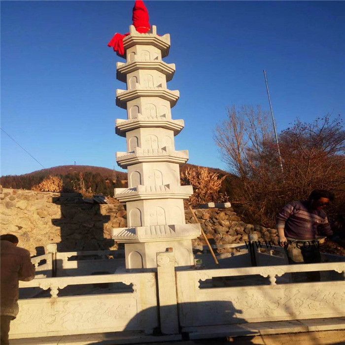 定做汉白玉舍利塔石雕石塔大理石寺庙七宝如来佛塔图8