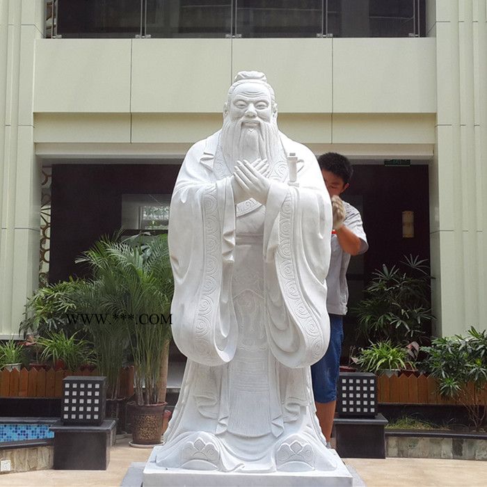 孔子像 大理石 青石 汉白玉 石雕 孔子 定制 厂家 大量现货图4