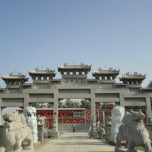 大型石头山门多款 景区石雕牌坊定做 大理石山门价位图4