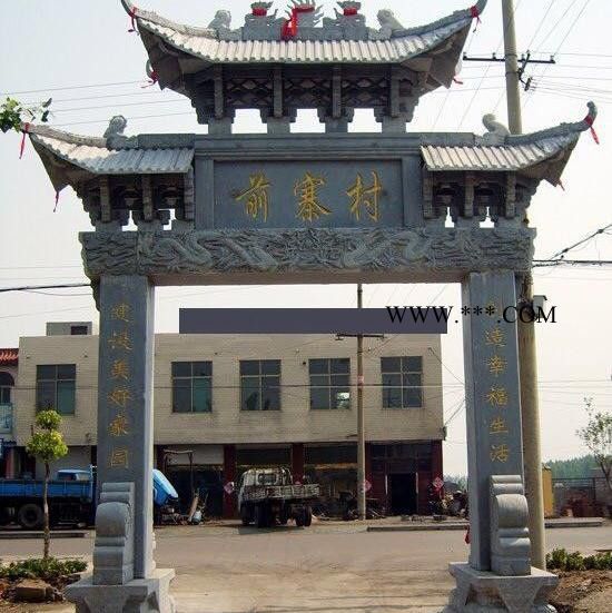 大型石头山门多款 景区石雕牌坊定做 大理石山门价位图5