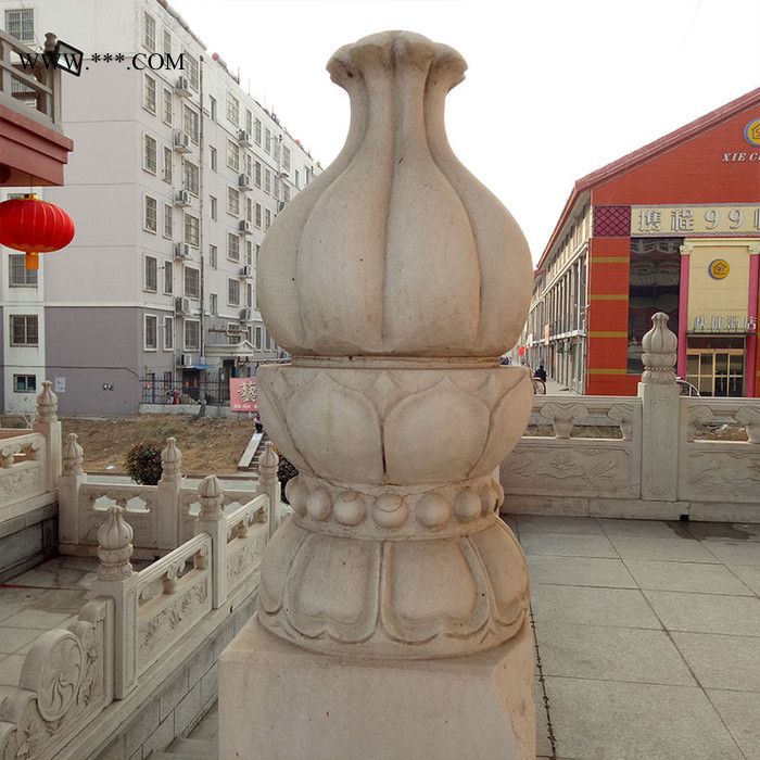 长期出售大理石石栏杆厂家 寺庙青石石栏杆 广场人工湖防护石围栏图4