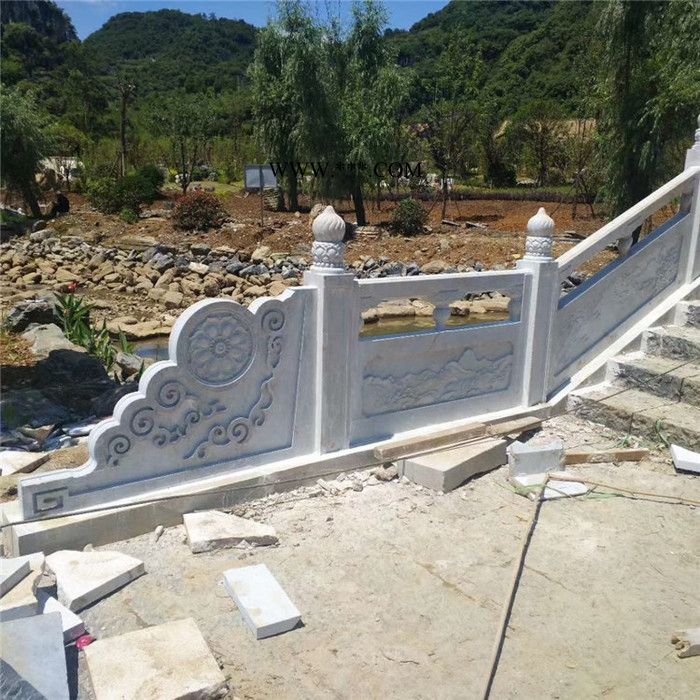 大理石石栏杆 规格多样 绿化石栏杆价格 院子护河围栏石雕图5