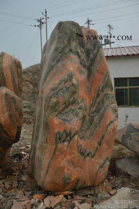 大理石散置自然石 五彩石产地 园林驳岸或与其他景物结合使用图4