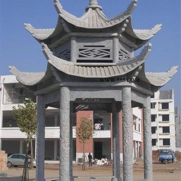 国信 青石石亭子  公园石凉亭 大理石 石凉亭厂家图5