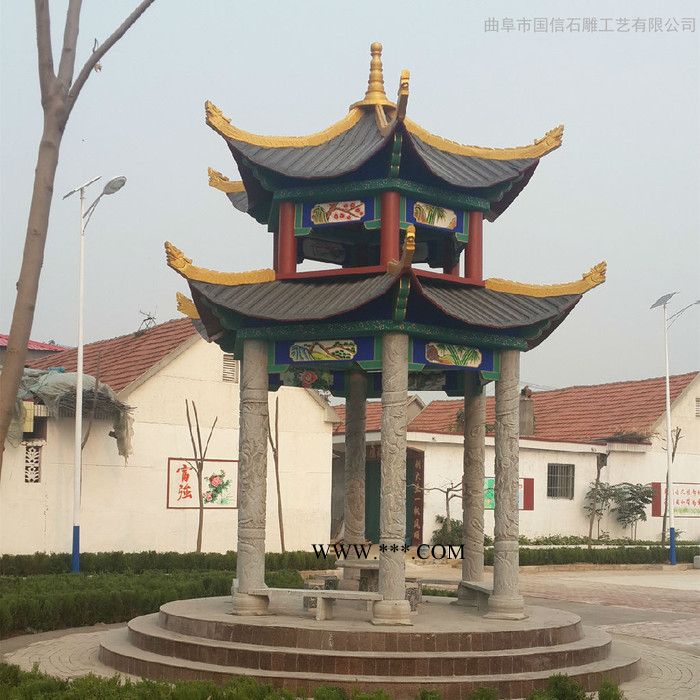 国信 青石石亭子  公园石凉亭 大理石 石凉亭厂家图3