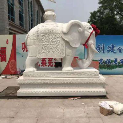 河北轩盛  雕塑公司 传统工艺  大理石   石雕大象 厂家销售