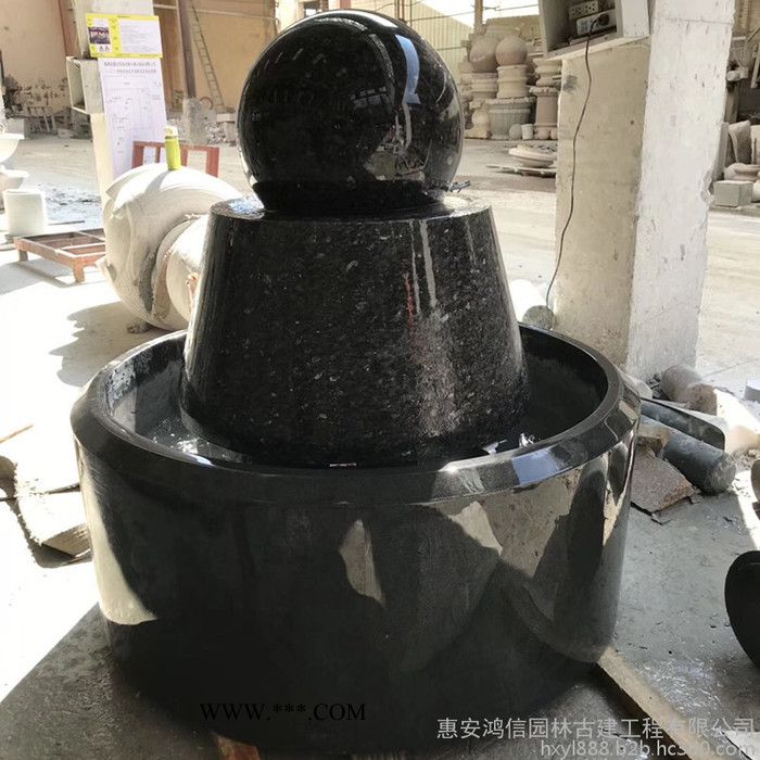 石雕喷泉欧式大型户外流水摆件别墅小区水钵厂家大理石石球喷泉 喷泉水景图2