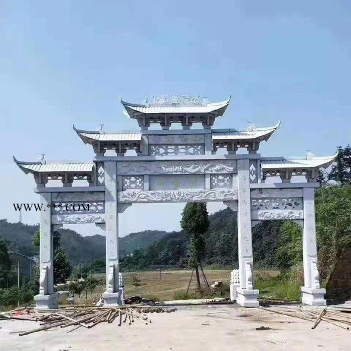 乡村石牌坊  大理石牌楼 石牌坊供应 价格可议图7