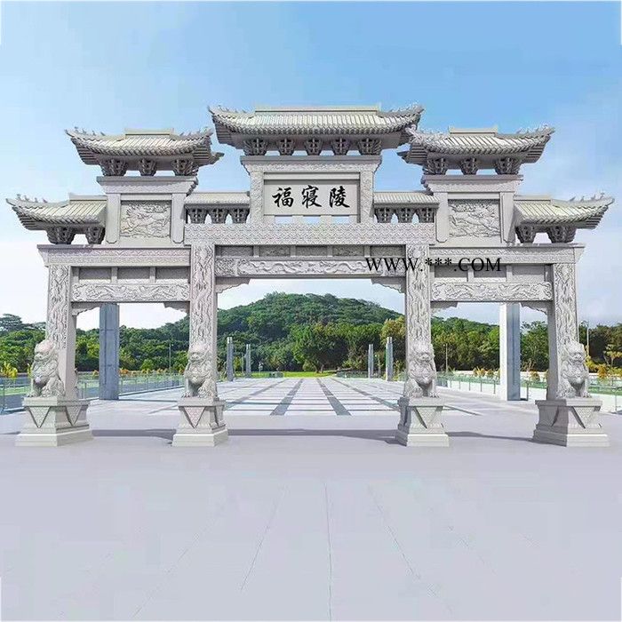 乡村石牌坊  大理石牌楼 石牌坊供应 价格可议图2
