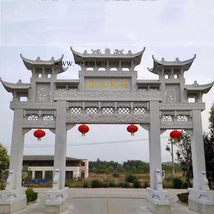 石牌坊  大理石牌楼 仿古石牌坊供应 欢迎咨询图7