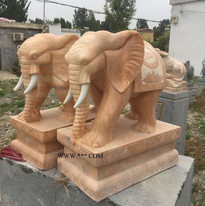 供应汉白玉大象 大理石动物石象 石象厂家批发价格