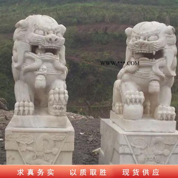金巍 石狮子石雕动物大型动物石雕麒麟大理石雕塑景观园林定制石狮子.图4