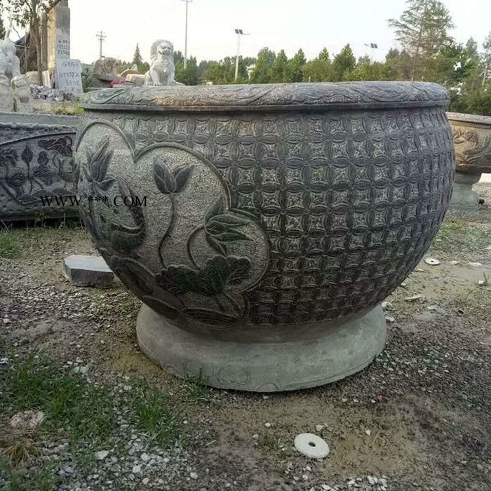 广场石雕花缸 大理石浮雕花缸 市场价格图5