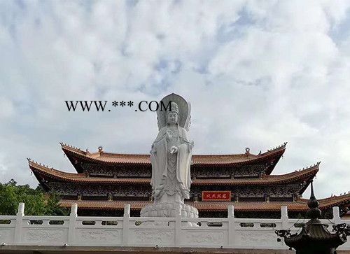 ** 石雕观音菩萨 大理石制作佛像 汉白玉观世音菩萨像图3