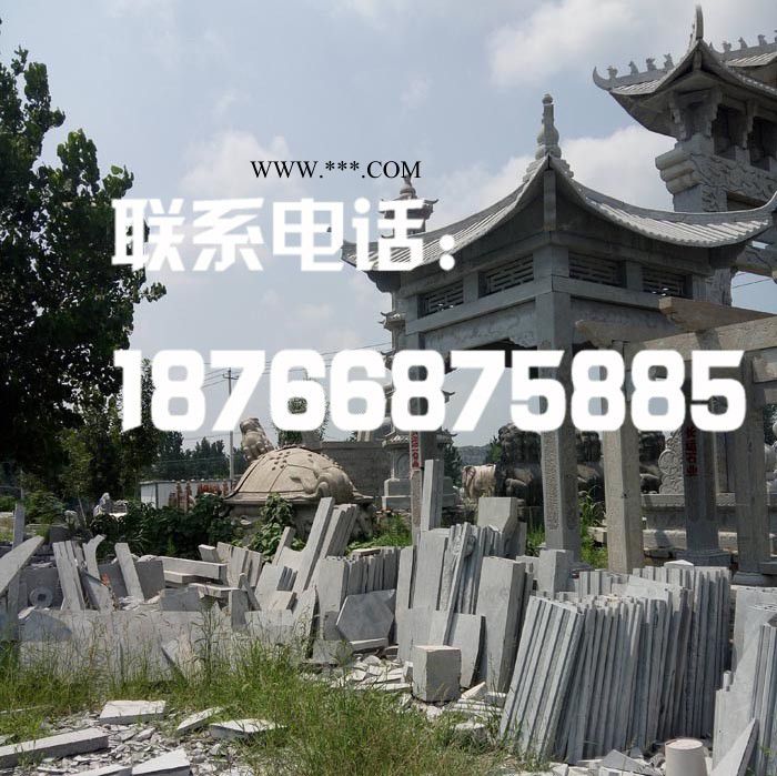 大理石六角双层石凉亭  青石石雕龙柱凉亭 晚霞红凉亭价格低廉图2