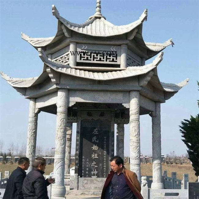 石雕大理石花岗岩六角八角小型石凉亭摆件公园别墅户外广场石凉亭图4