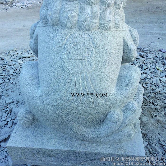 沐泽专业雕刻动物雕塑石雕狮子大理石大型石狮子花岗岩仿天安门石狮图4