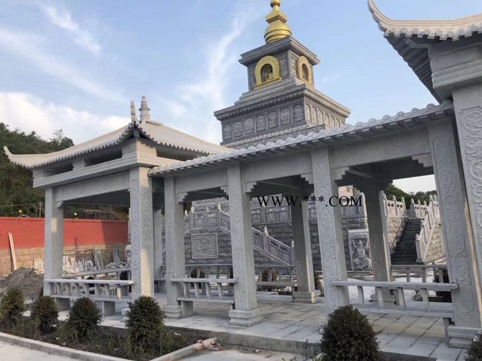 东河 石亭子 双层欧式凉亭 山东厂家定制 公园休闲纯手工大理石四角凉亭图2