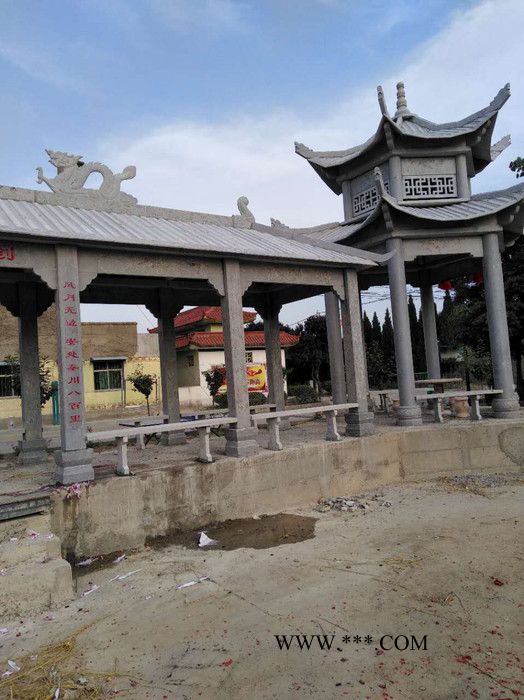 东河 石亭子 双层欧式凉亭 山东厂家定制 公园休闲纯手工大理石四角凉亭图3