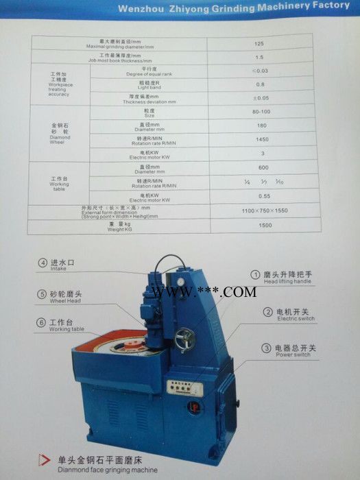 单头金刚石平面磨床图2