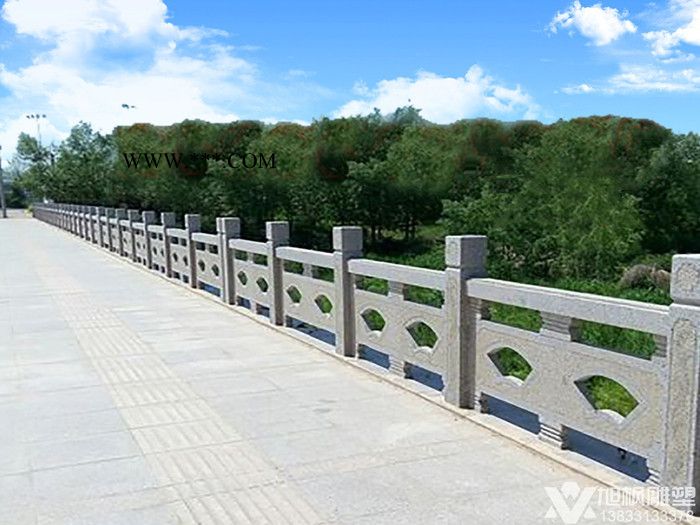 大理石升旗台栏杆 石雕汉白玉花岗岩栏板 河道拱桥造型青石护栏杆图7