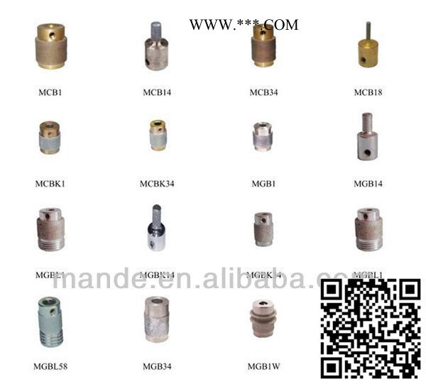 曼德MGBK34金刚石工具 电镀金刚石砂轮小磨轮 玻璃陶瓷镀铬金刚石磨头电磨套装五金工具图7
