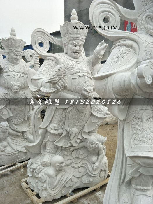 四大金刚石雕青石神像雕塑图2