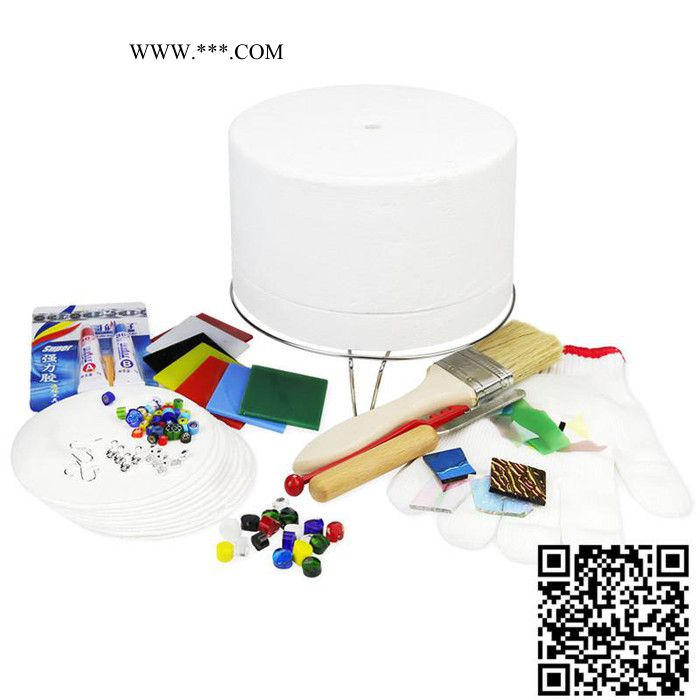 曼德1707021-15 DIY工具 热熔彩色玻璃制作手工饰品 高温微波热弯炉小窑炉套装图5